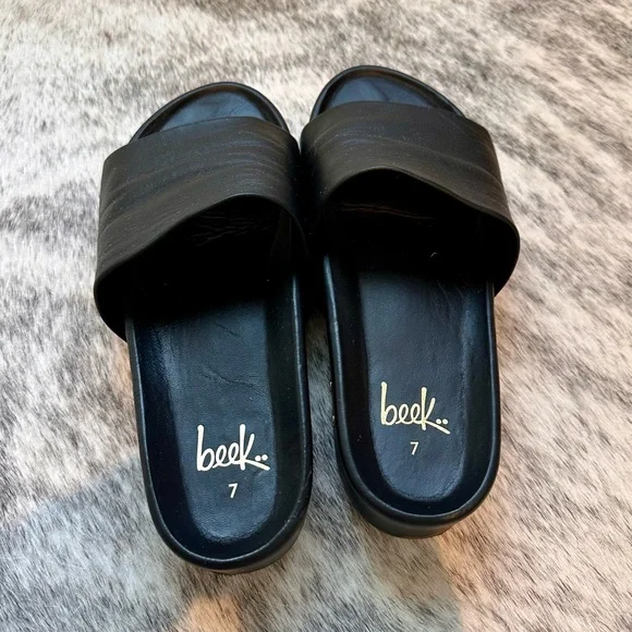 beek PELICAN Leather Slide Sandals - Picture 3 of 8